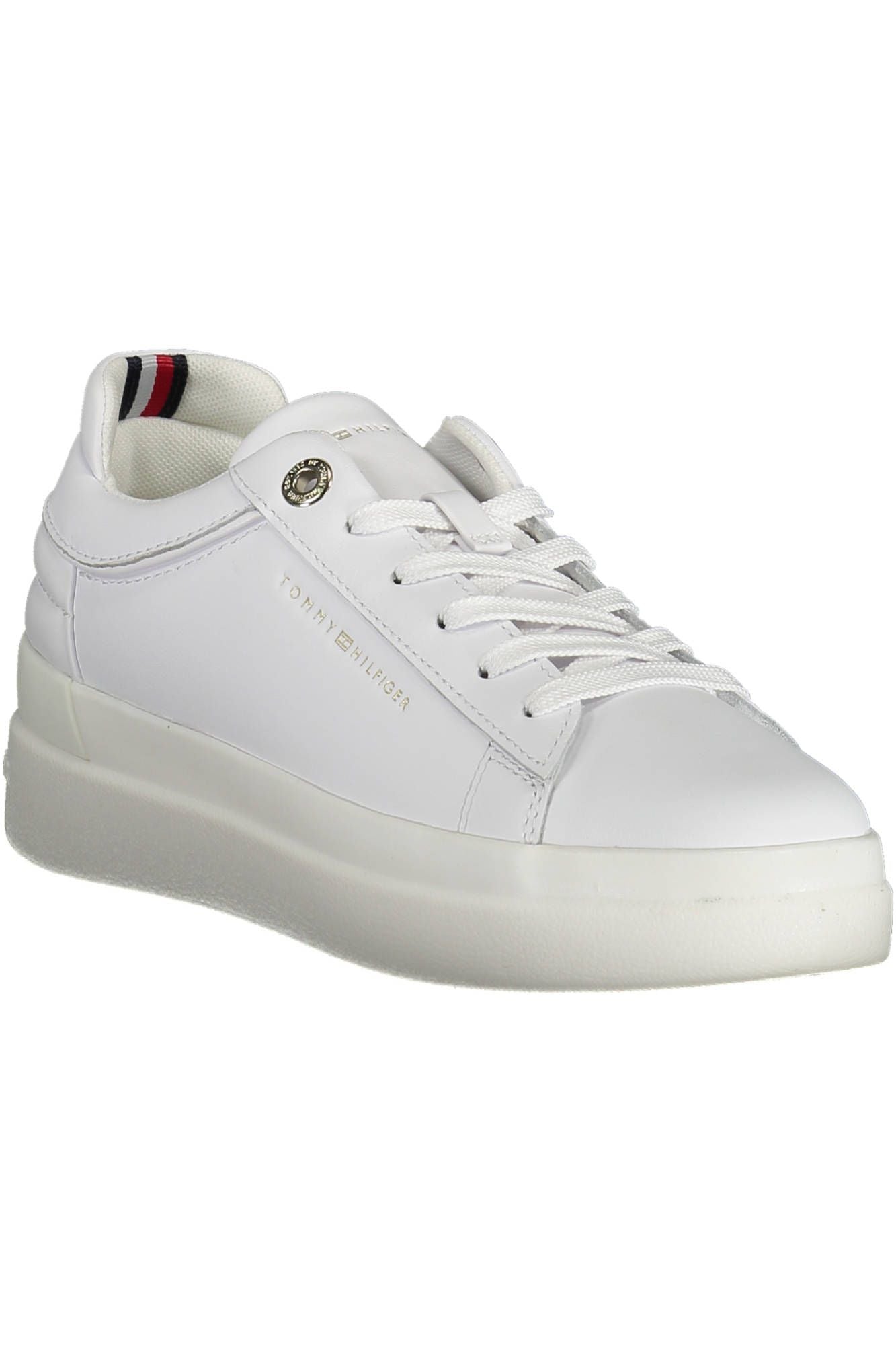 White Polyester Women Sneaker