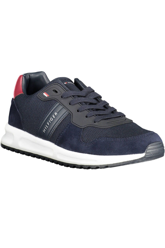 Blue Polyester Men Sneaker