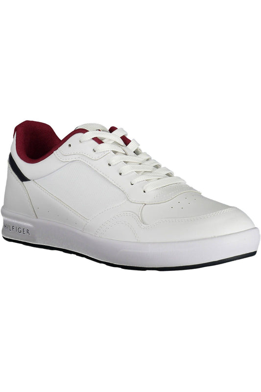 White Polyester Men Sneaker