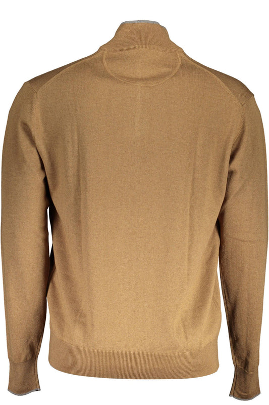 Brown Cotton Men Sweater
