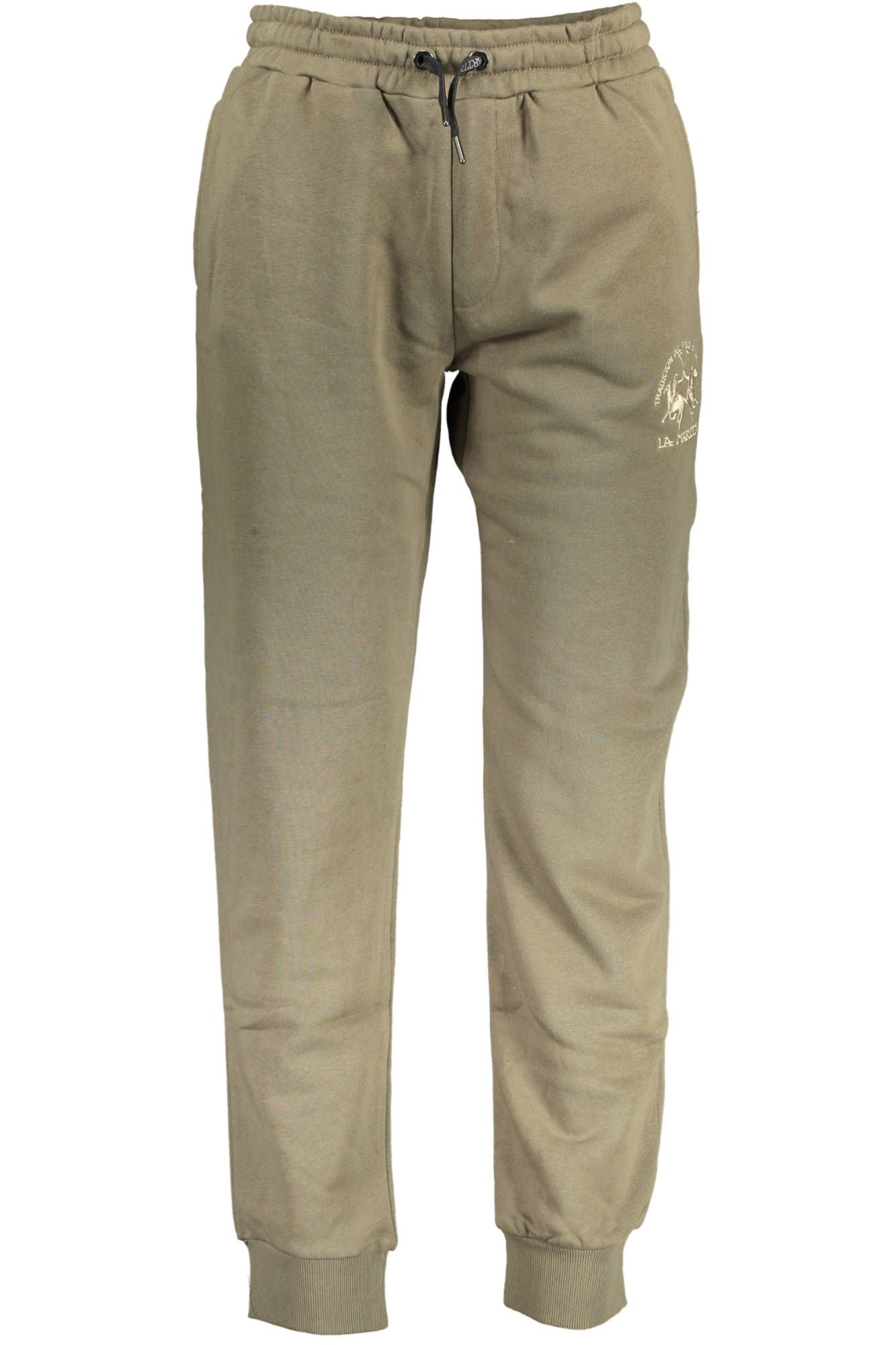 Green Cotton Men Sports Pant