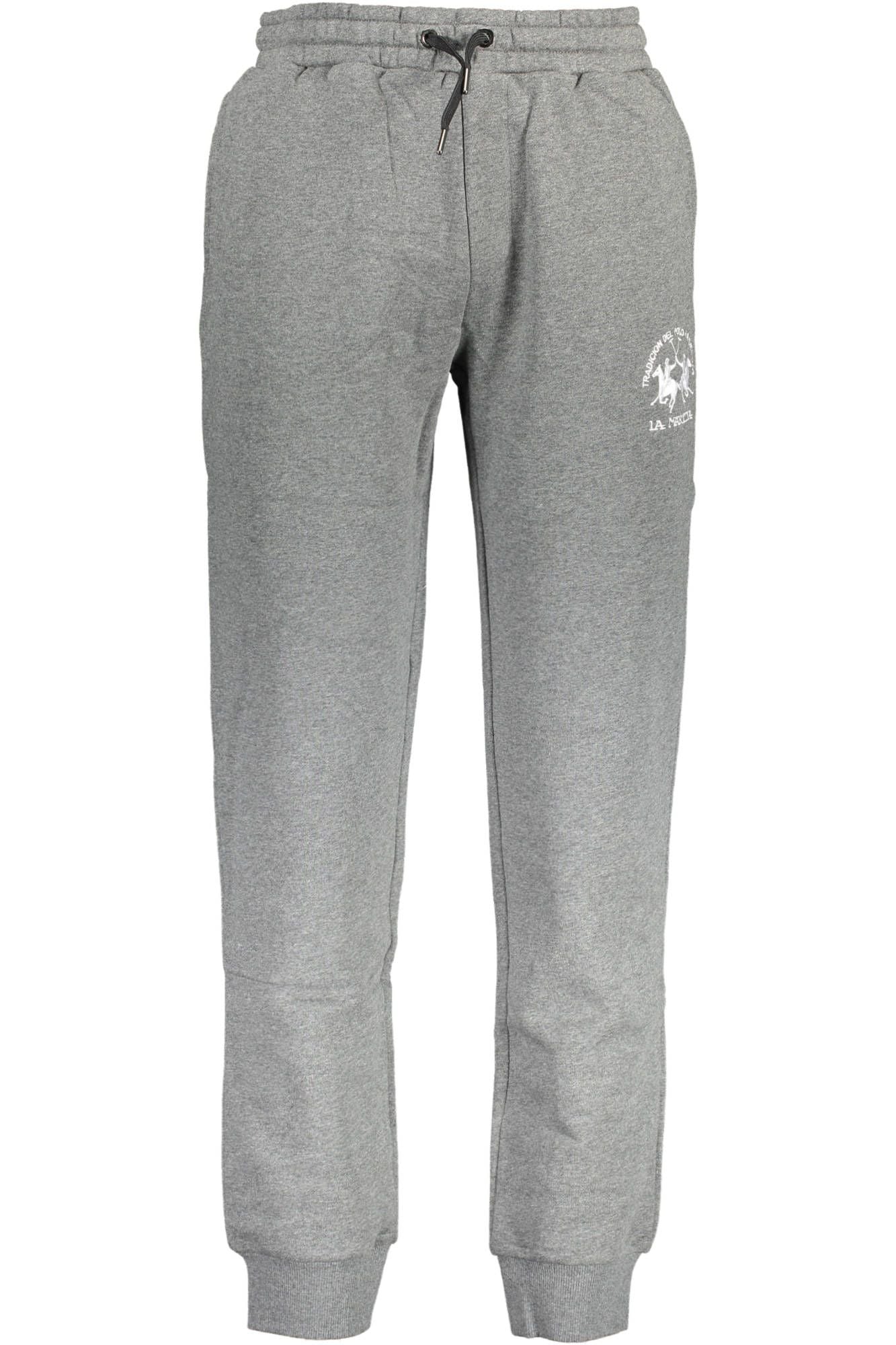 Gray Cotton Men Sports Trouser