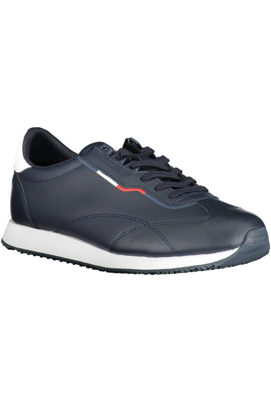 Blue Polyester Men Sneaker