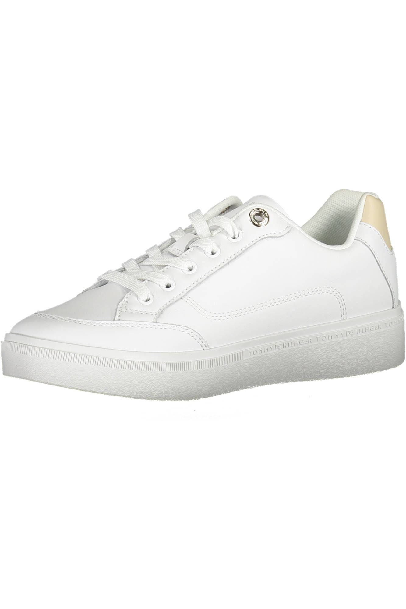 White Polyester Women Sneaker
