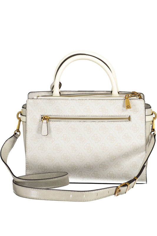 White Polyurethane Women Handbag