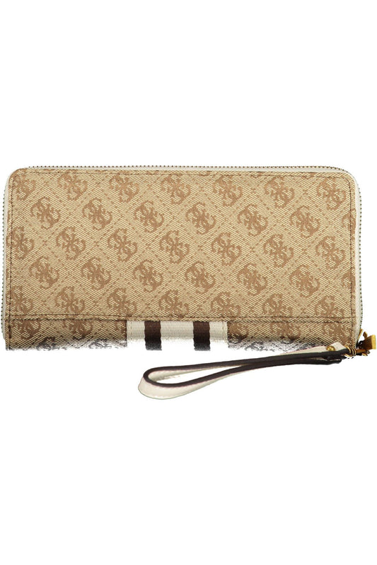 Beige Polyester Women Wallet
