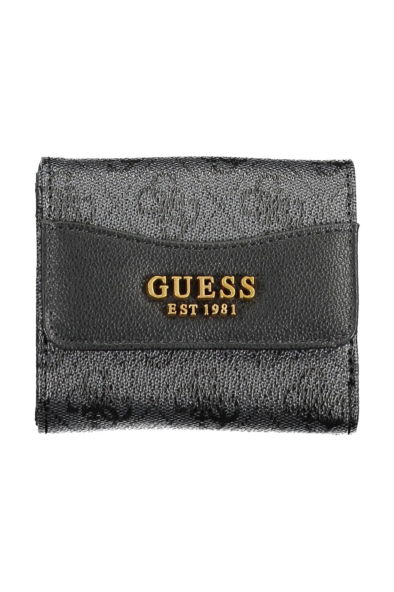 Black Polyurethane Women Wallet