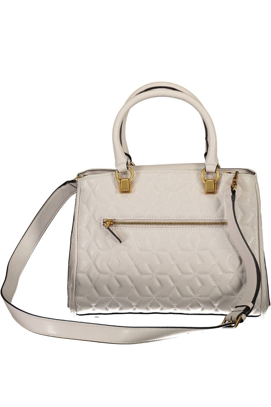 White Polyurethane Women Handbag