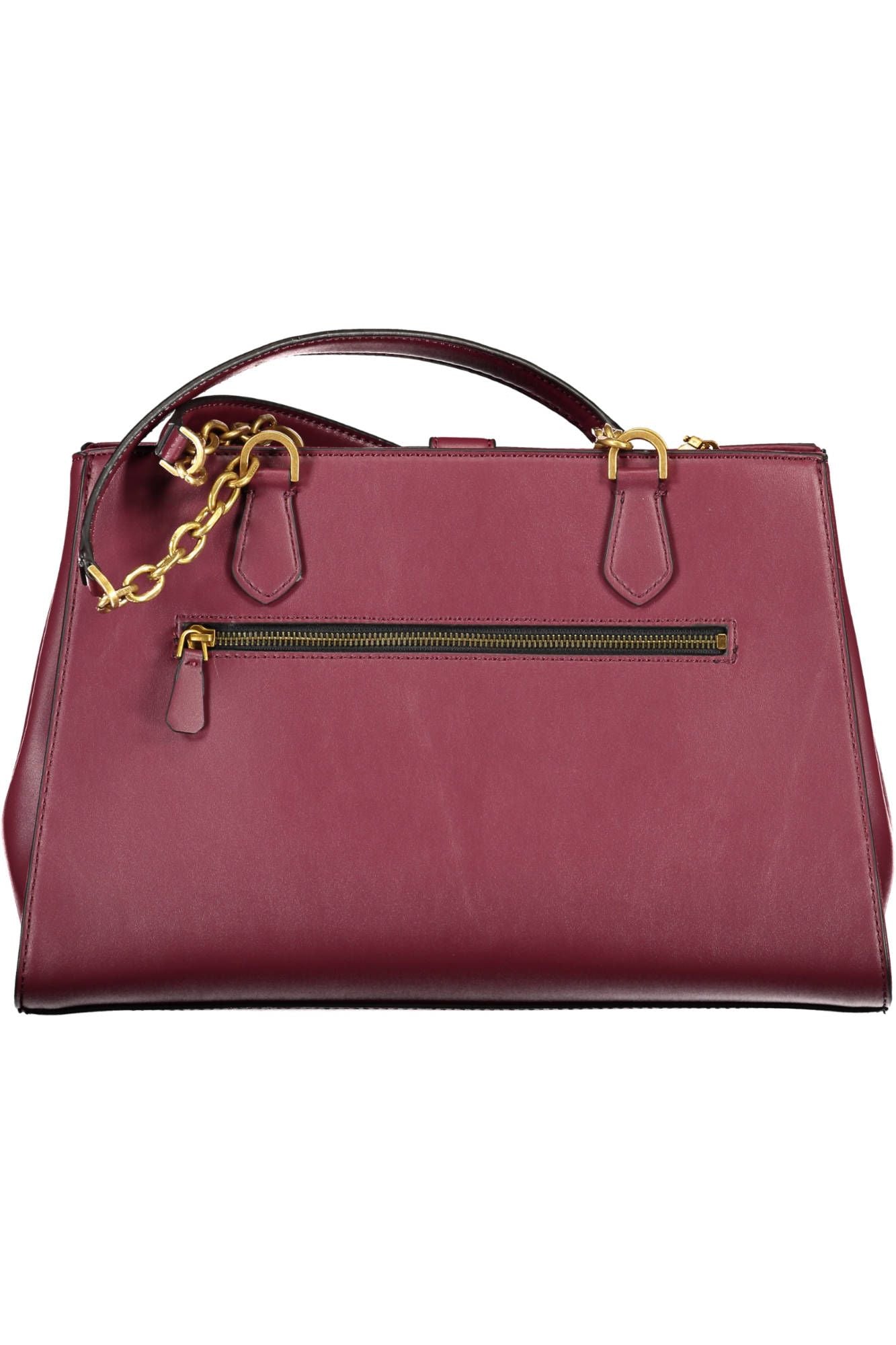 Purple Polyurethane Women Handbag
