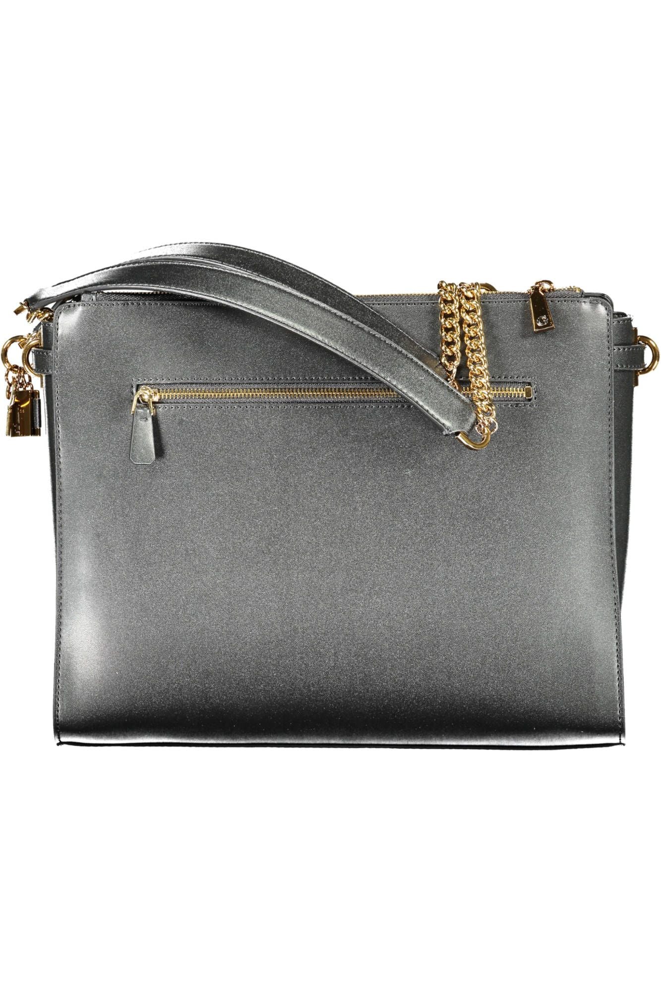 Black Polyethylene Women Handbag