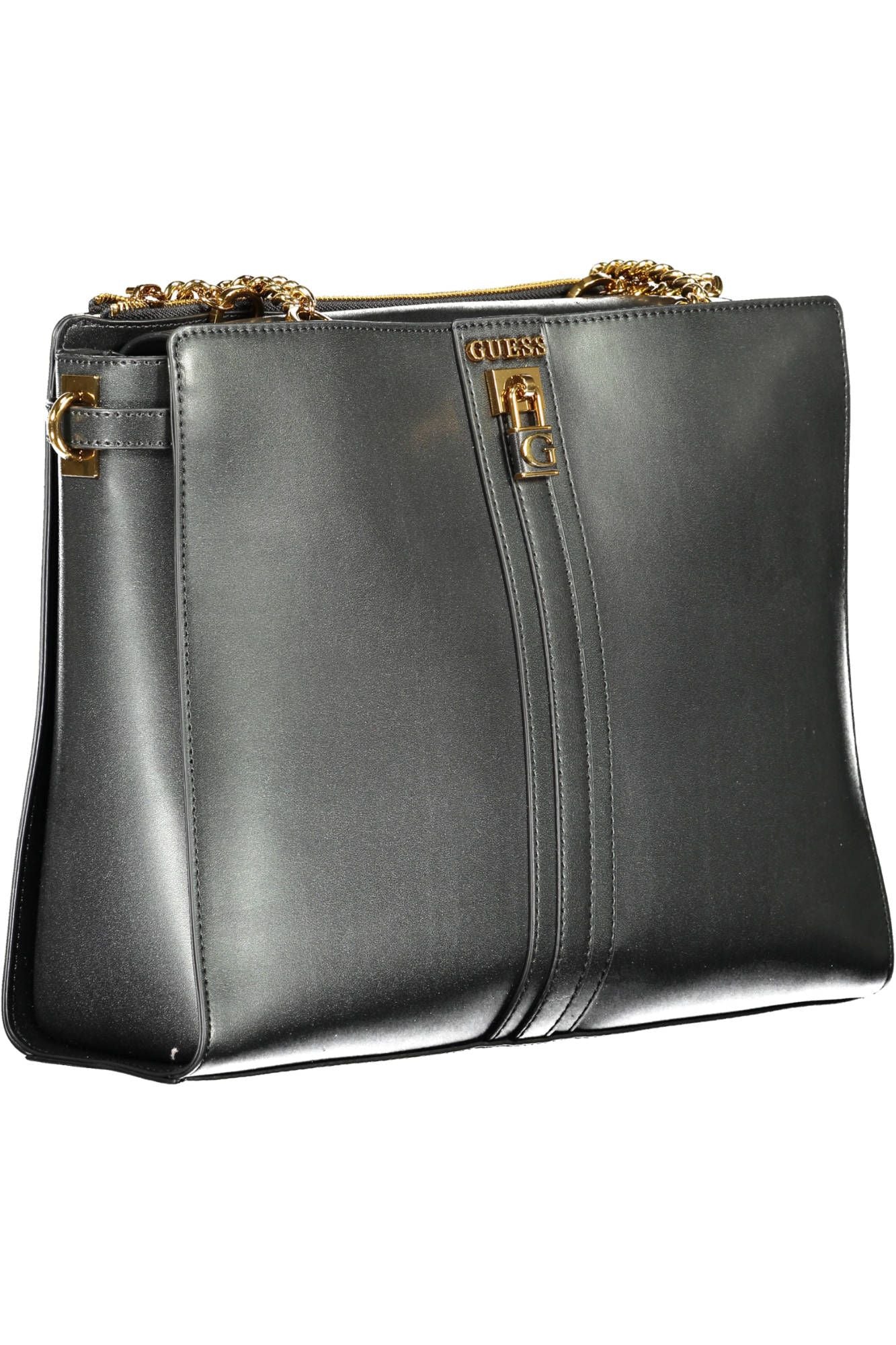Black Polyethylene Women Handbag