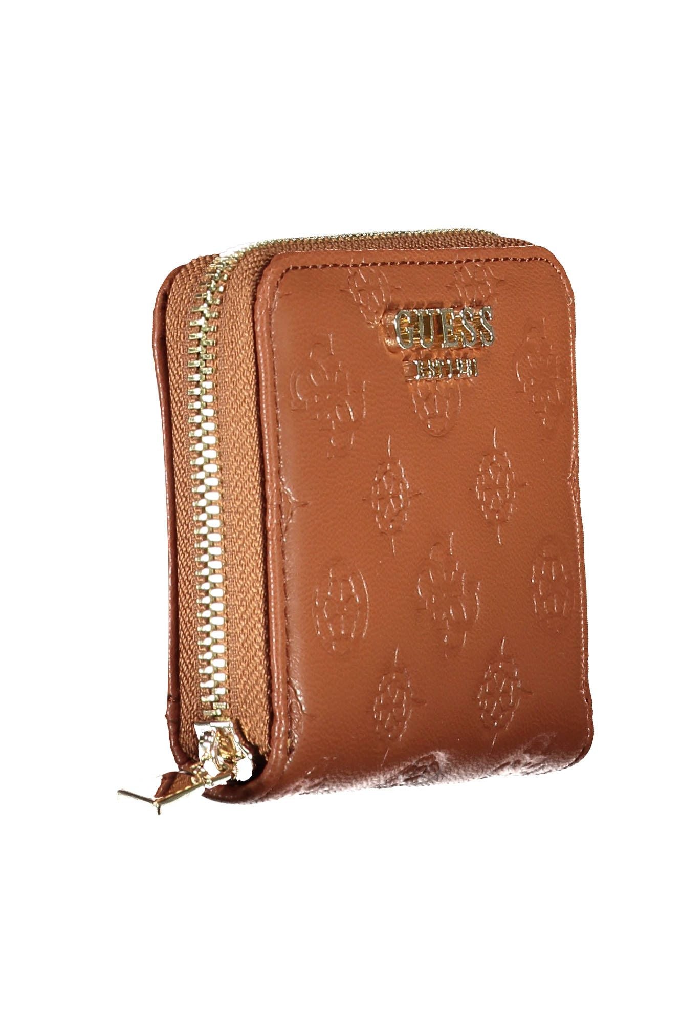Brown Polyurethane Women Wallet