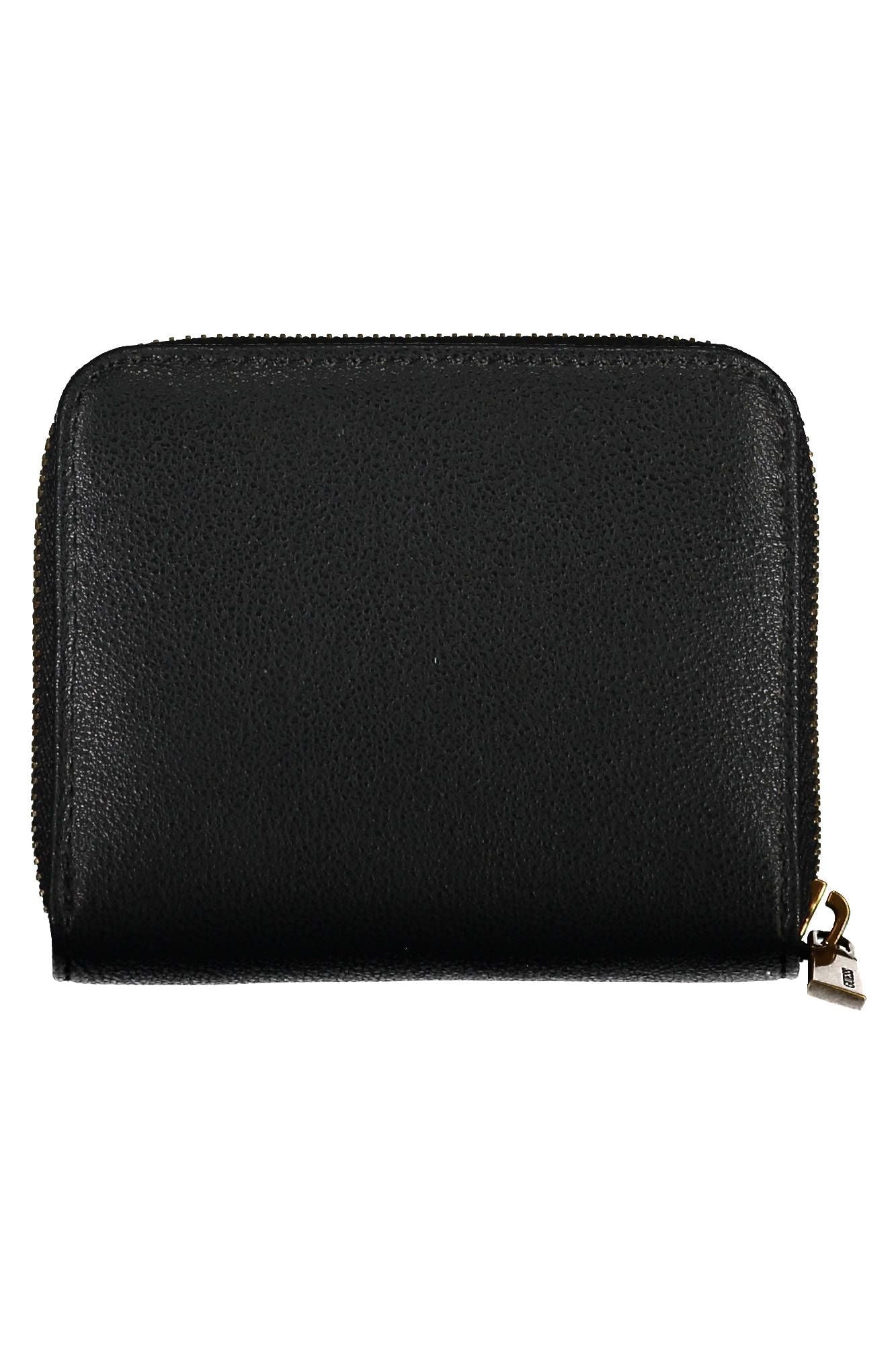 Black Polyurethane Women Wallet