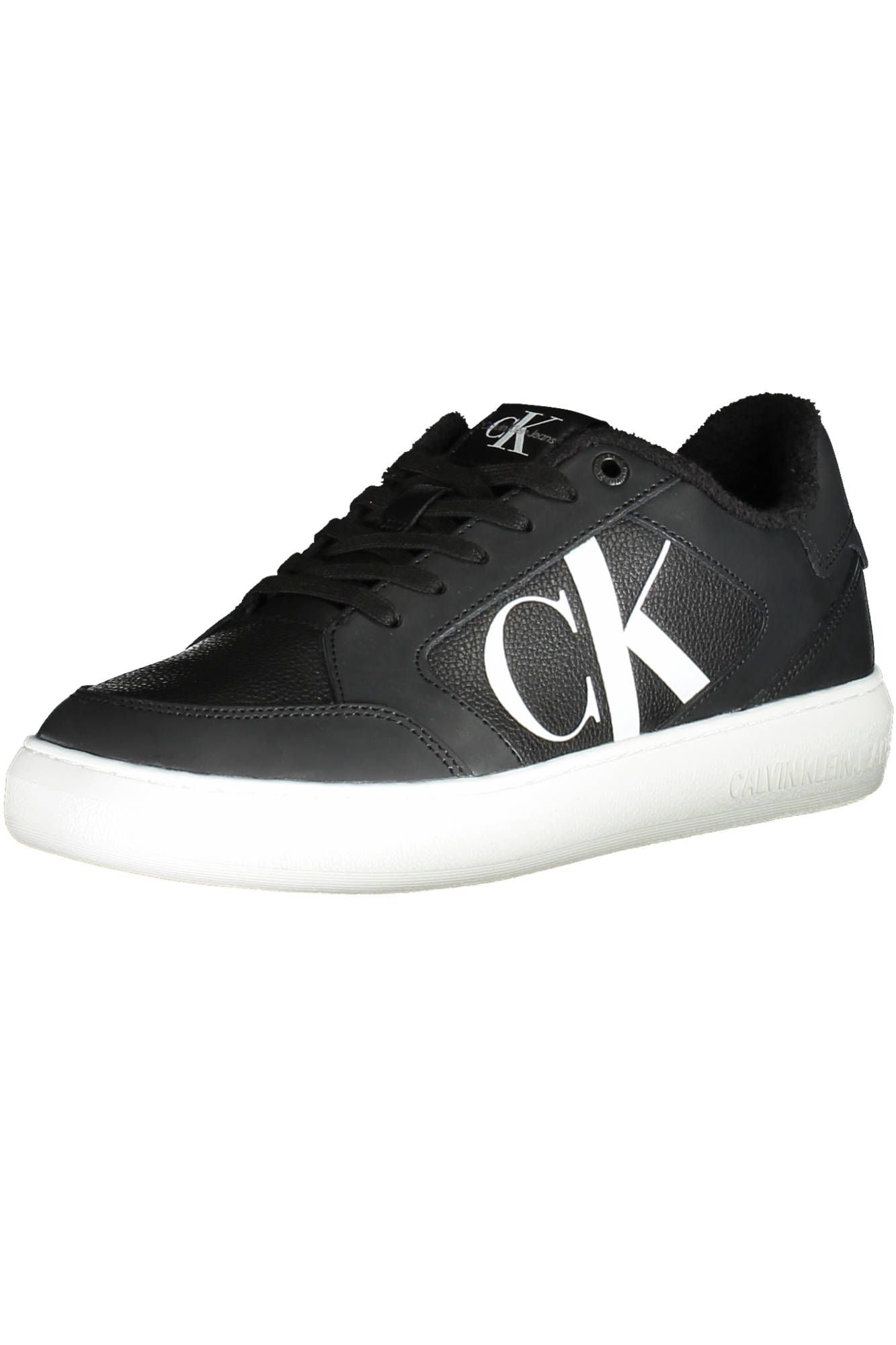 Black Polyester Men Sneaker