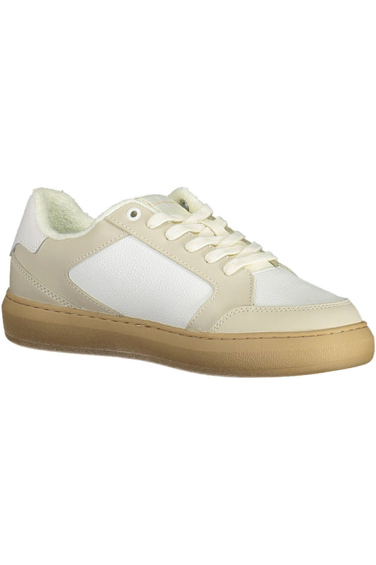 White Polyester Men Sneaker