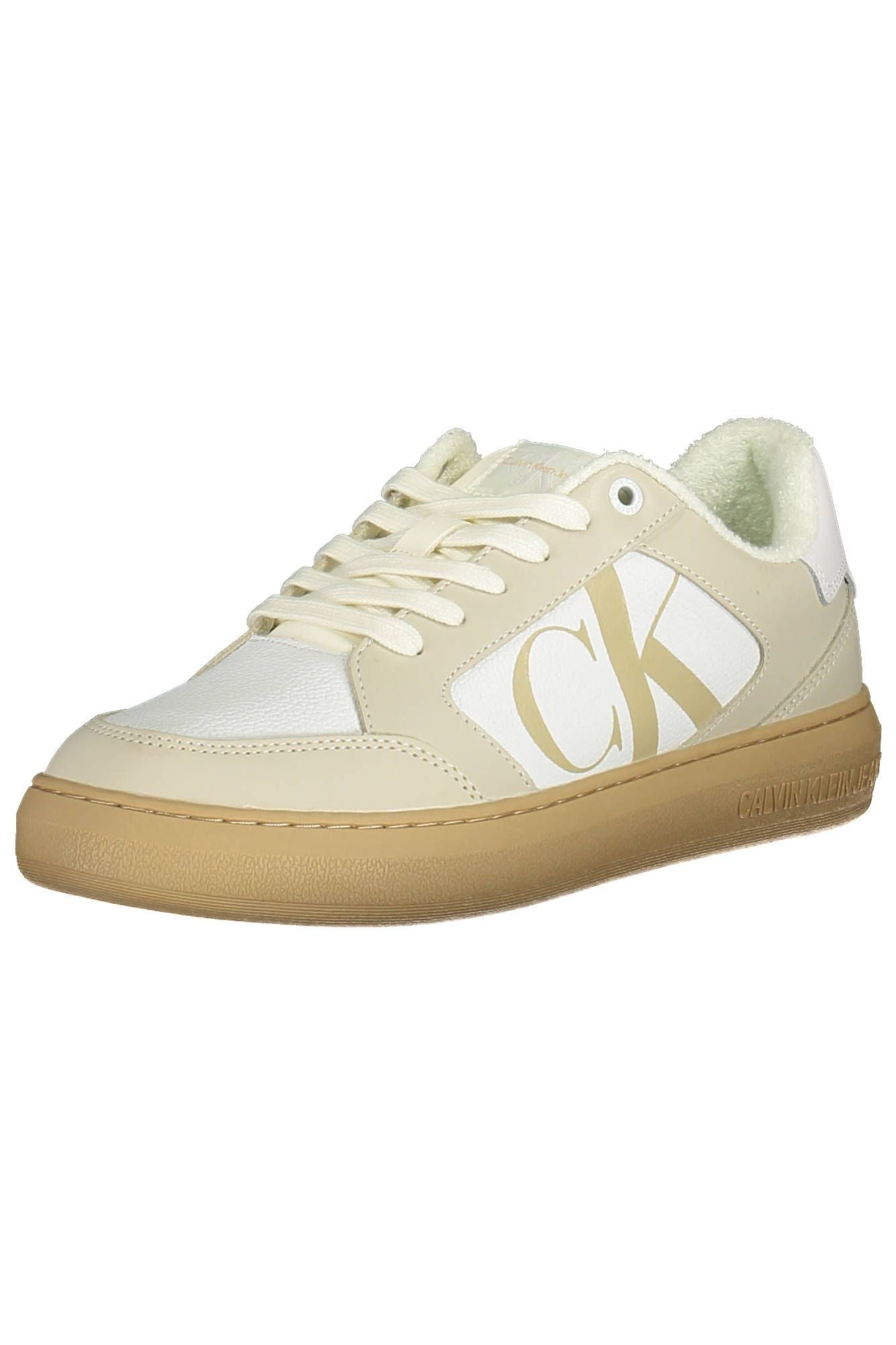 White Polyester Men Sneaker