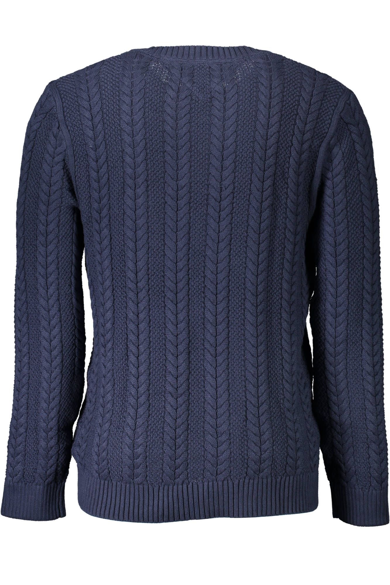 Blue Cotton Men Sweater