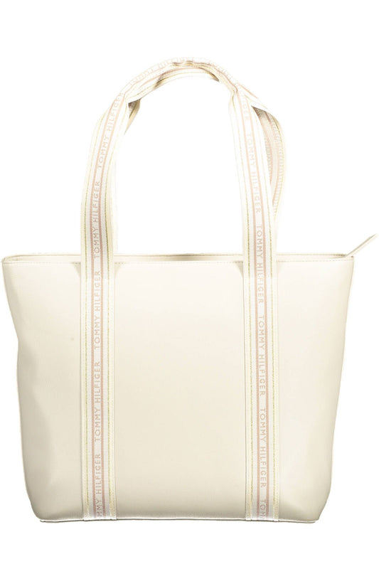 Beige Polyester Women Handbag