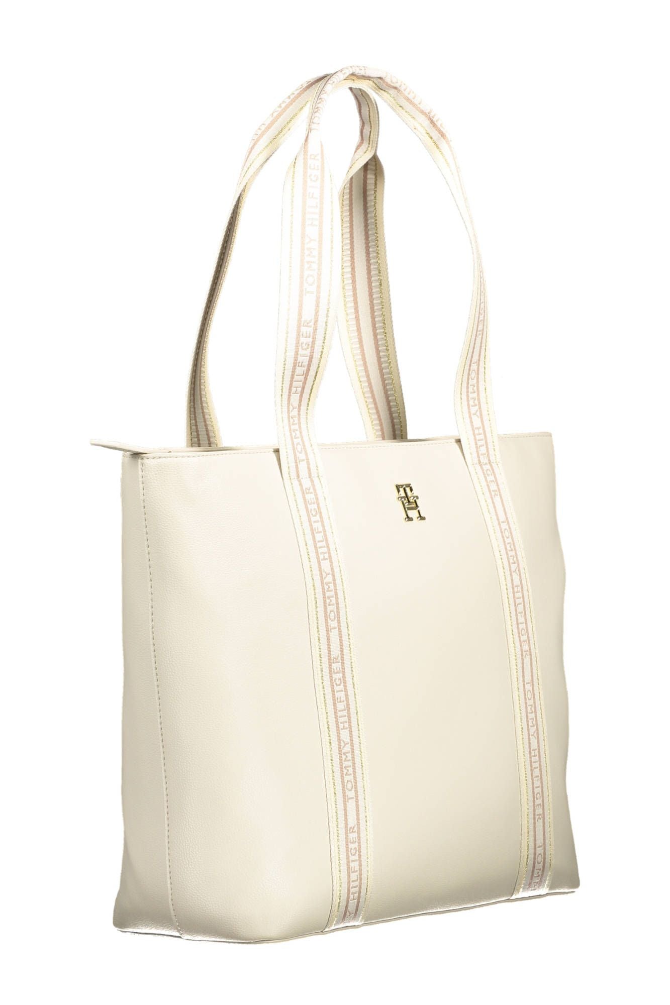 Beige Polyester Women Handbag