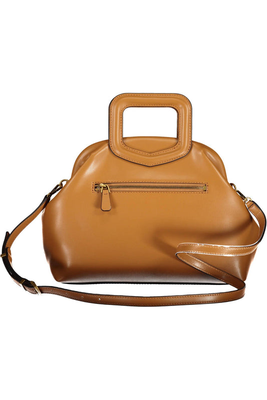 Brown Polyethylene Women Handbag