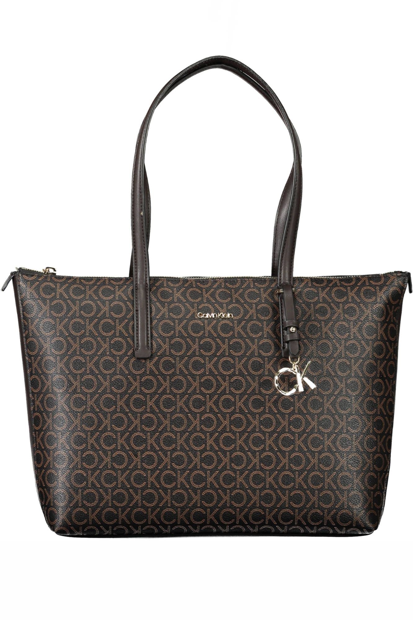 Brown Polyester Women Handbag