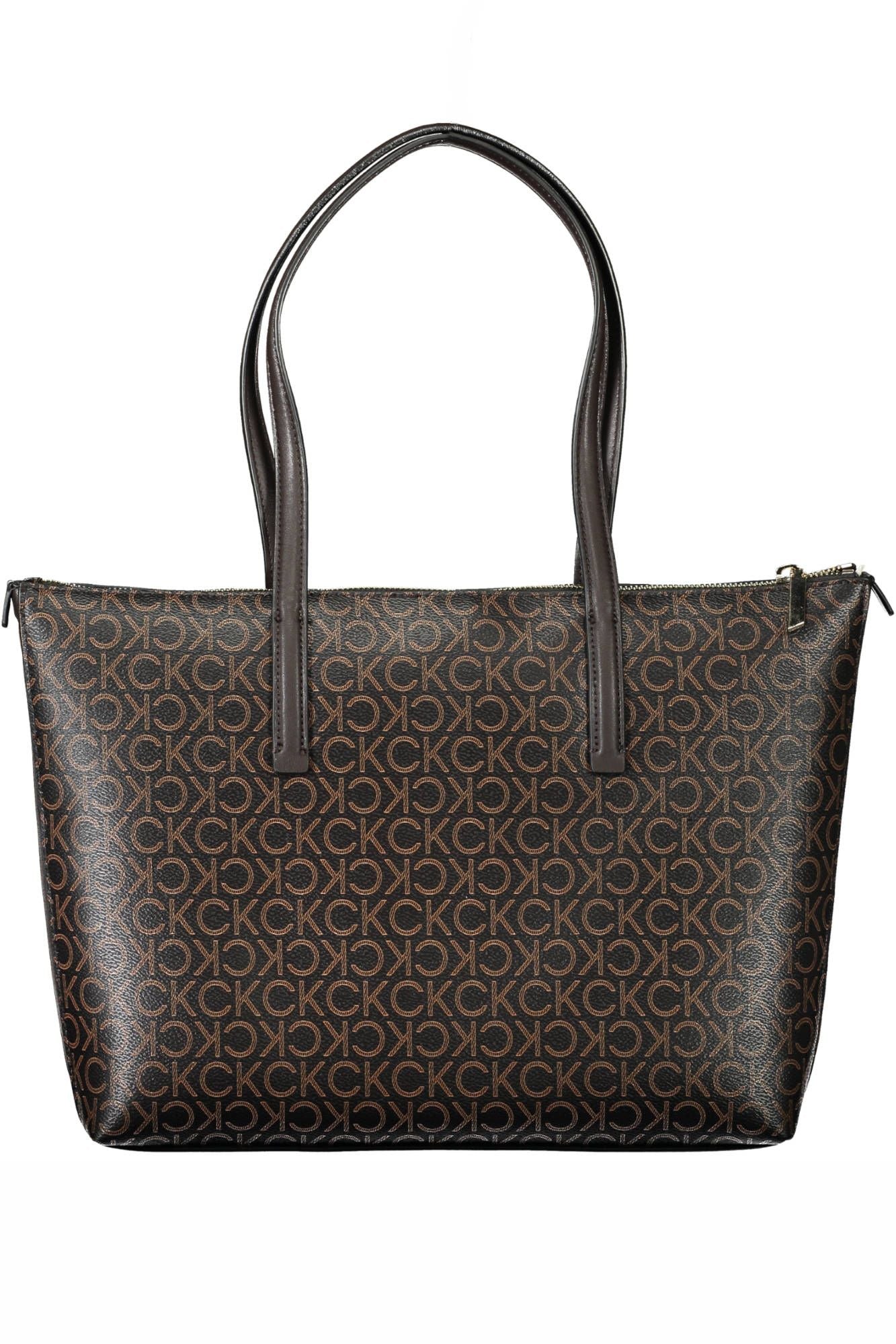 Brown Polyester Women Handbag
