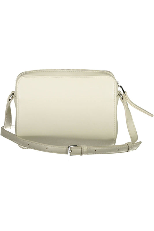 White Polyester Women Handbag