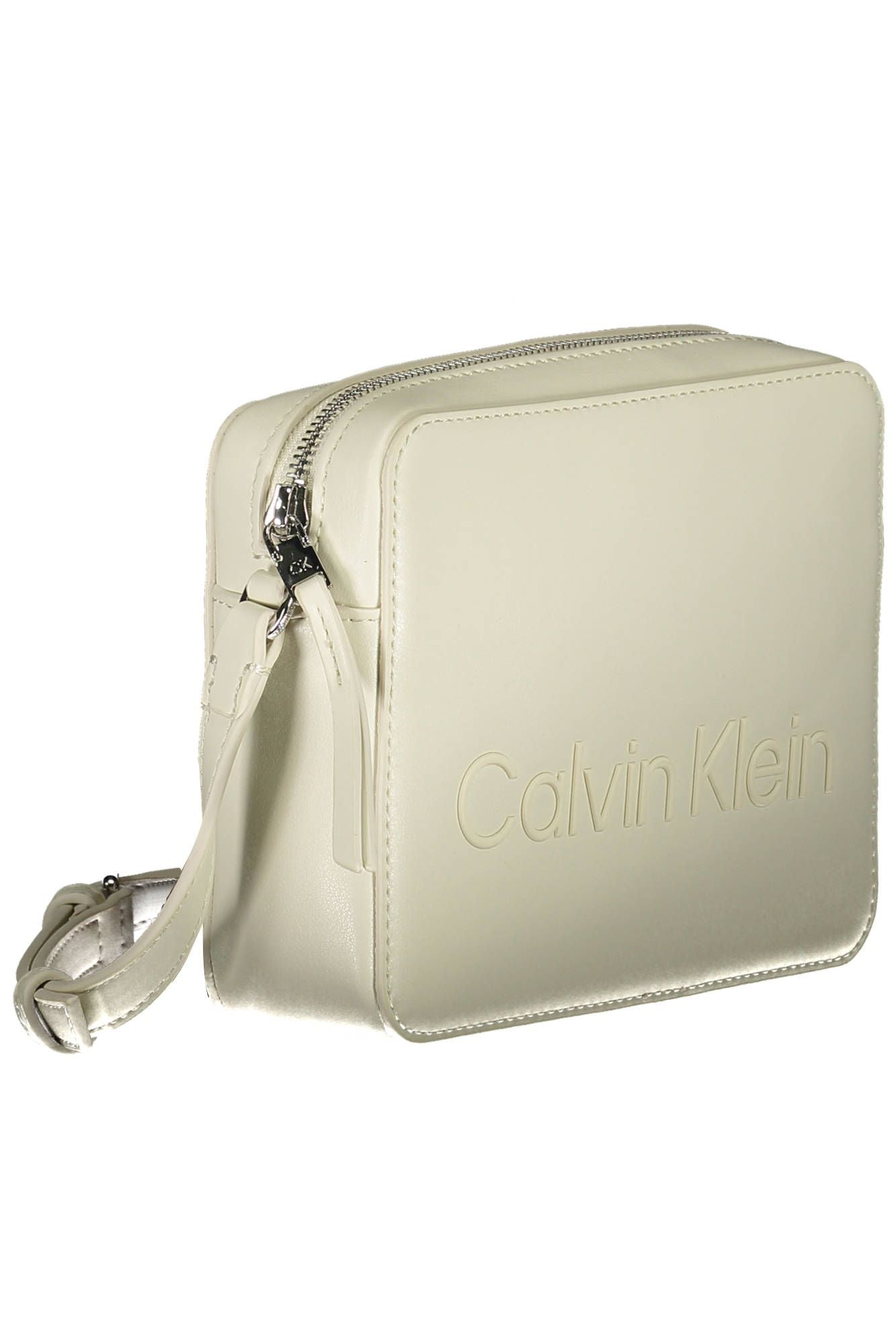 White Polyester Women Handbag