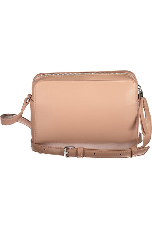 Pink Polyester Women Handbag