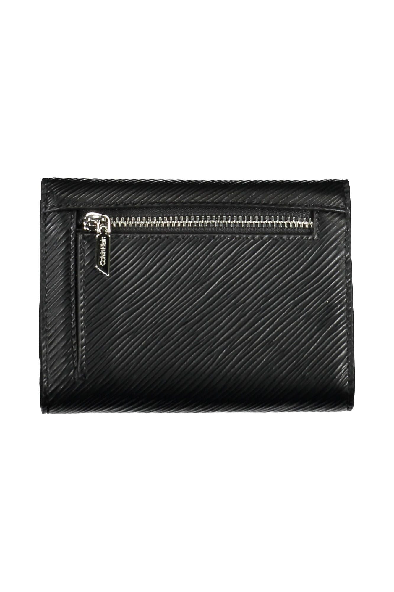 Black Polyurethane Women Wallet