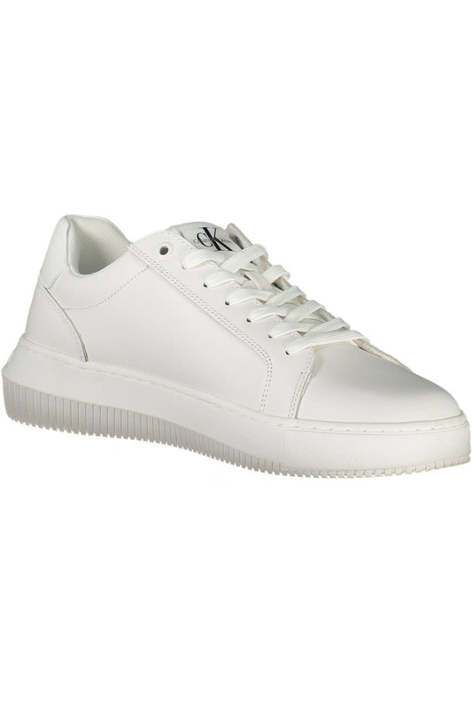 White Polyester Men Sneaker