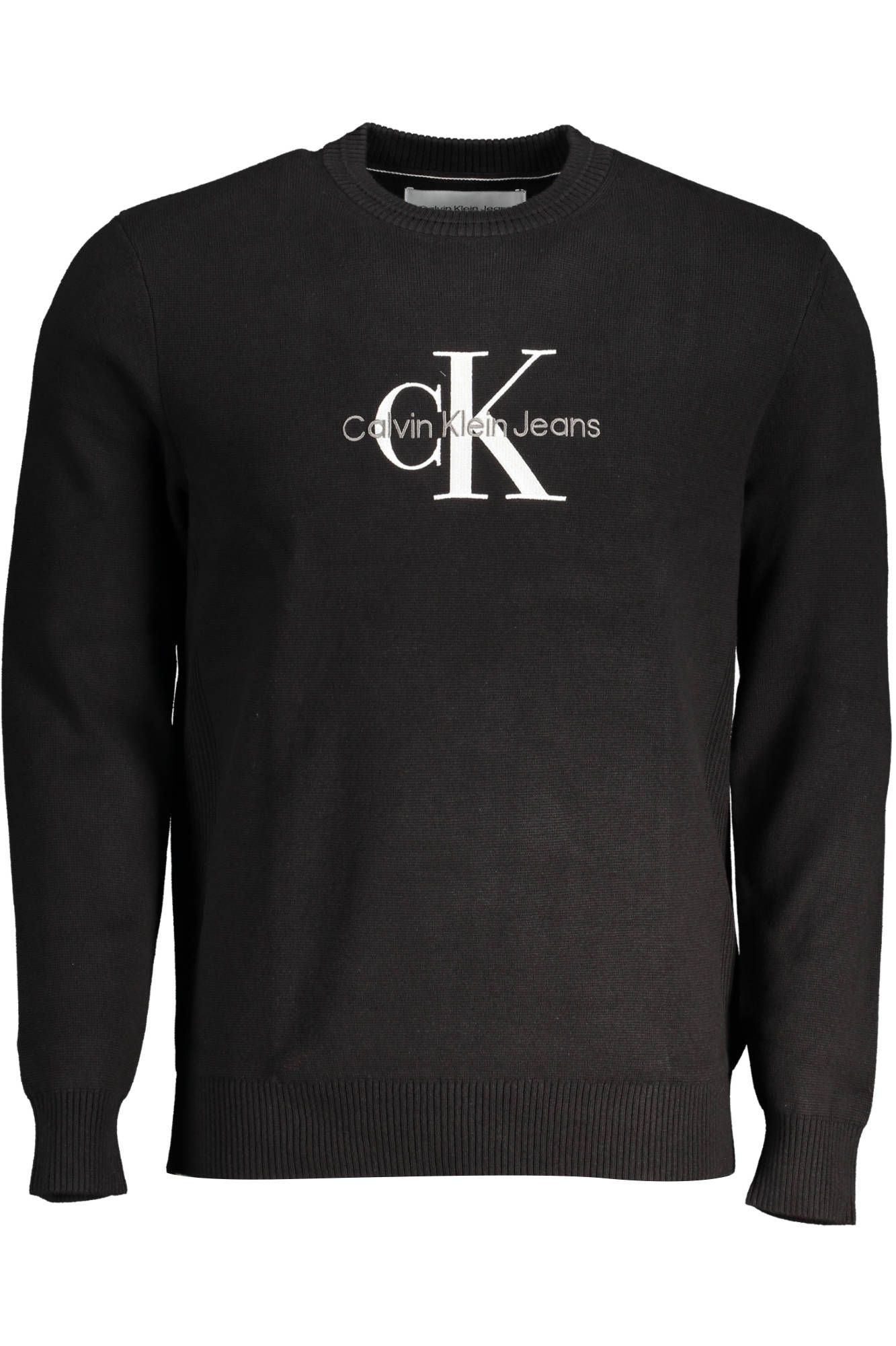 Black Cotton Men Sweater