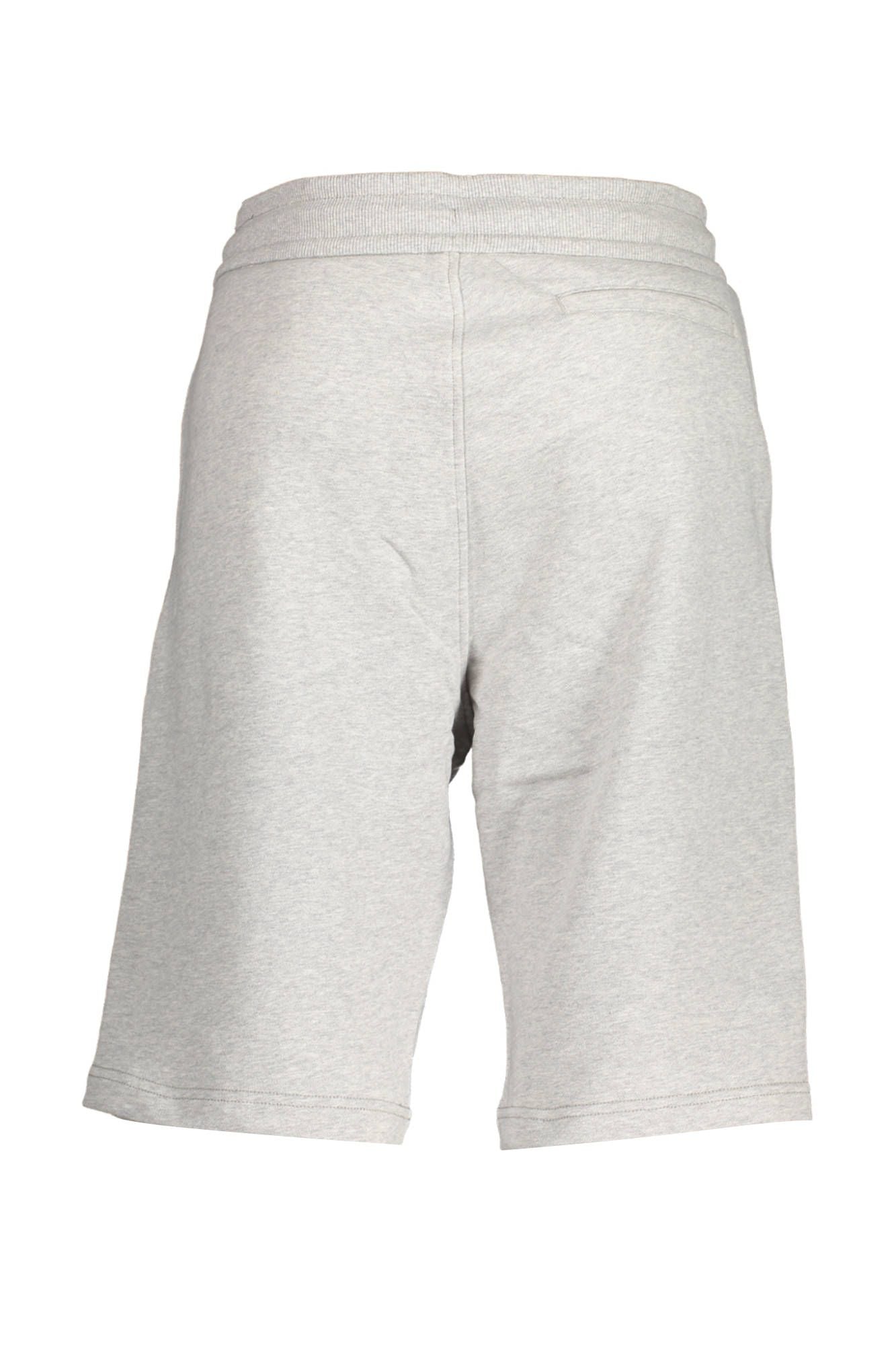 Gray Cotton Men Bermuda