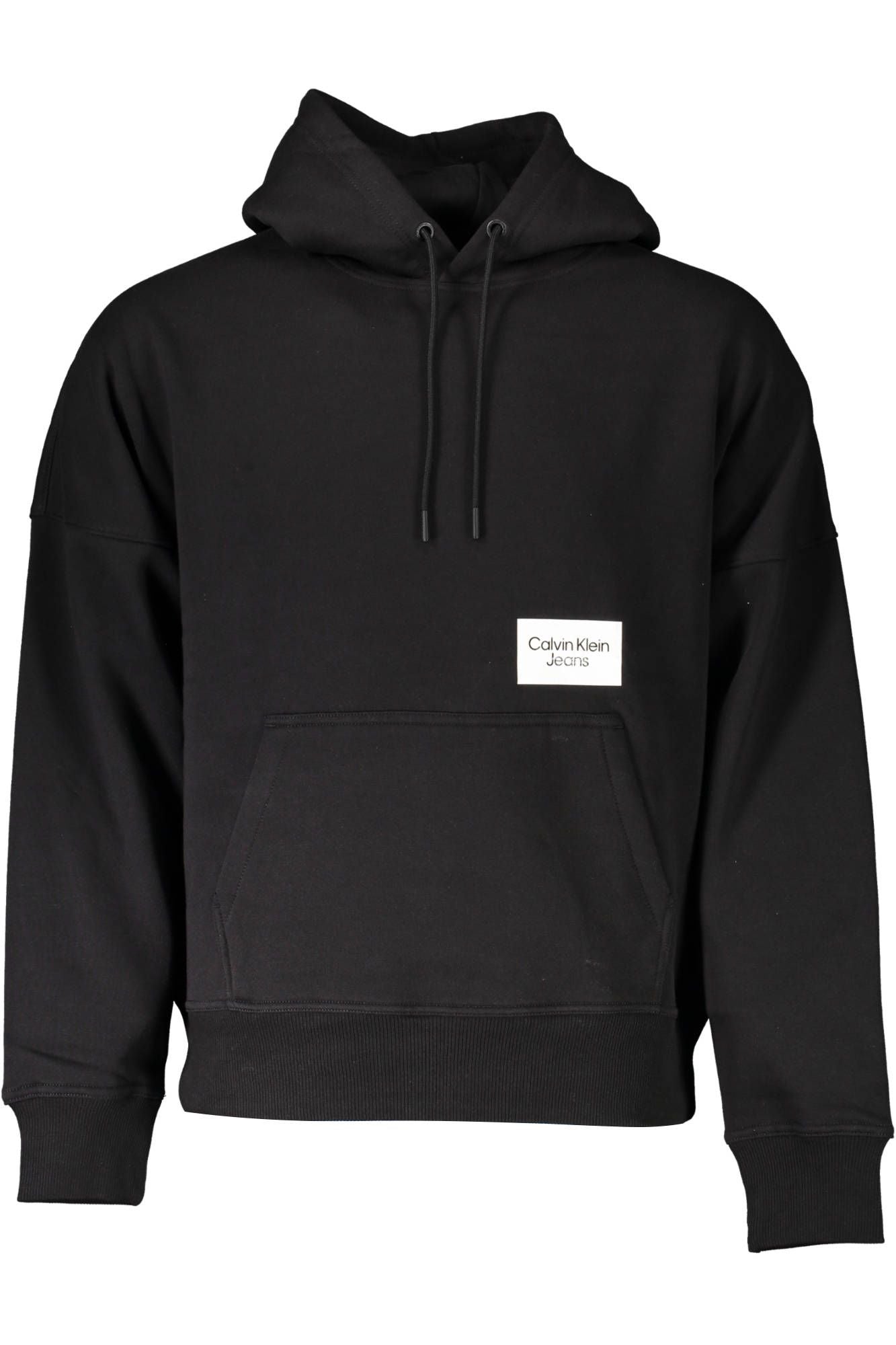Black Cotton Men Sweatshirt
