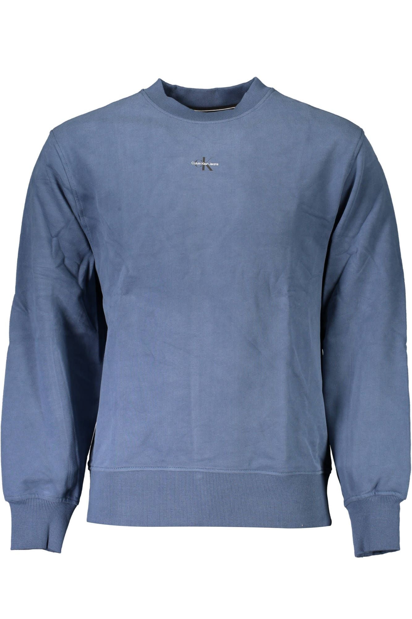Blue Cotton Men Sweater