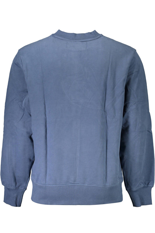 Blue Cotton Men Sweater