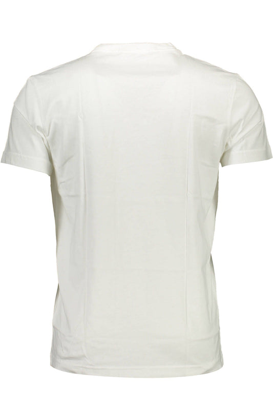 White Cotton Men T-Shirt