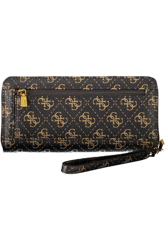 Brown Polyurethane Women Wallet