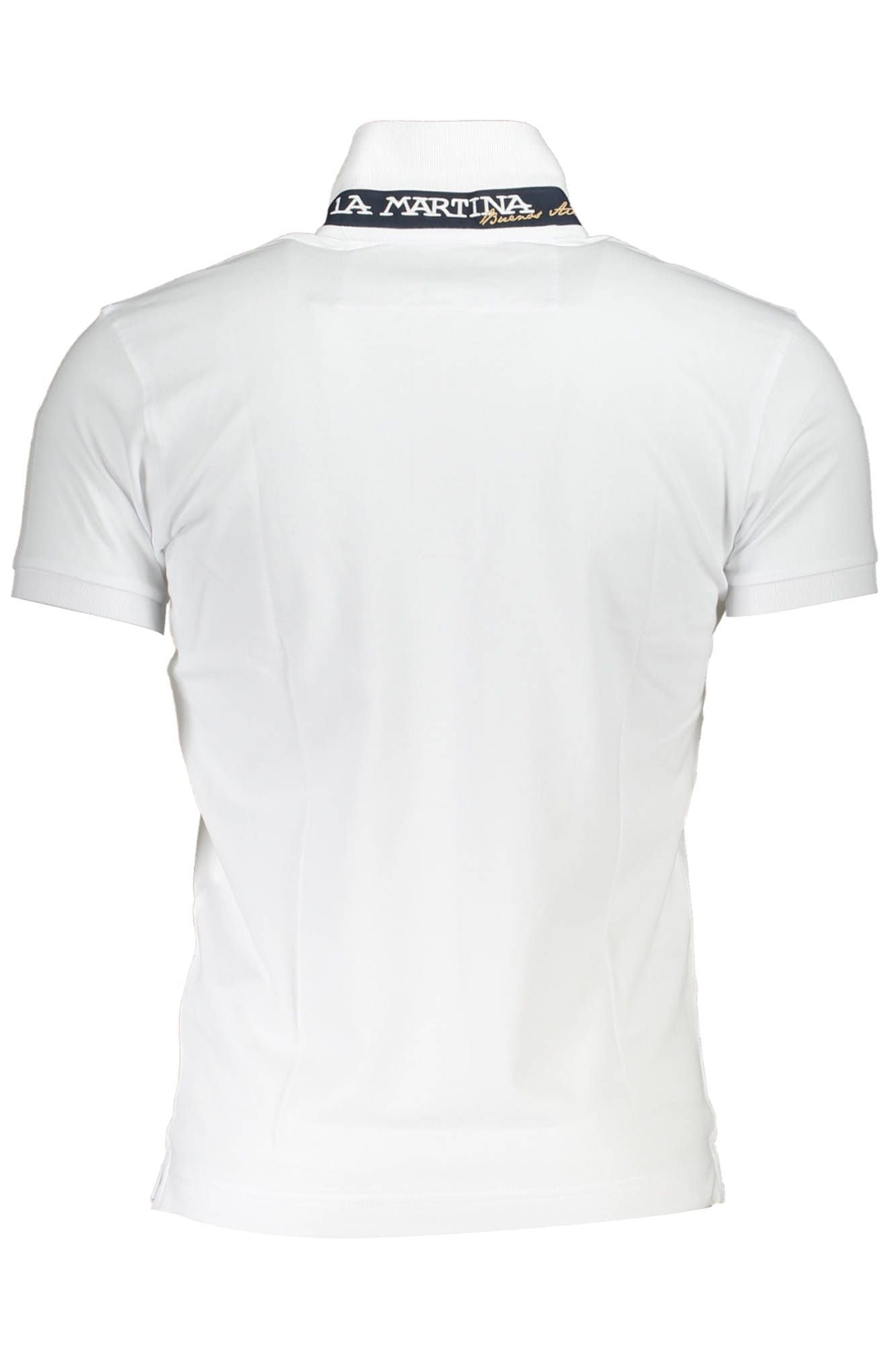 White Cotton Men Polo Shirt