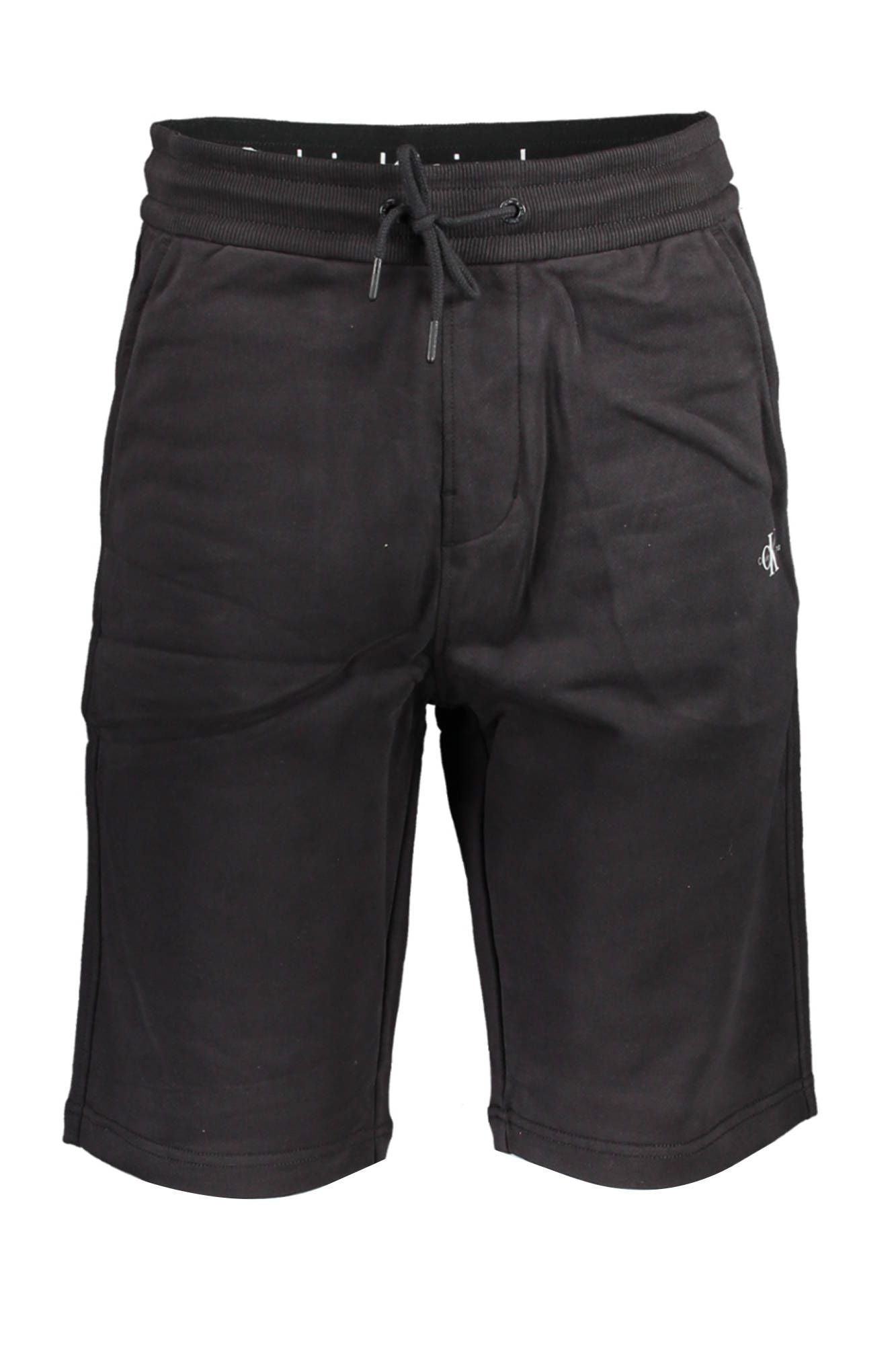 Black Cotton Men Bermuda