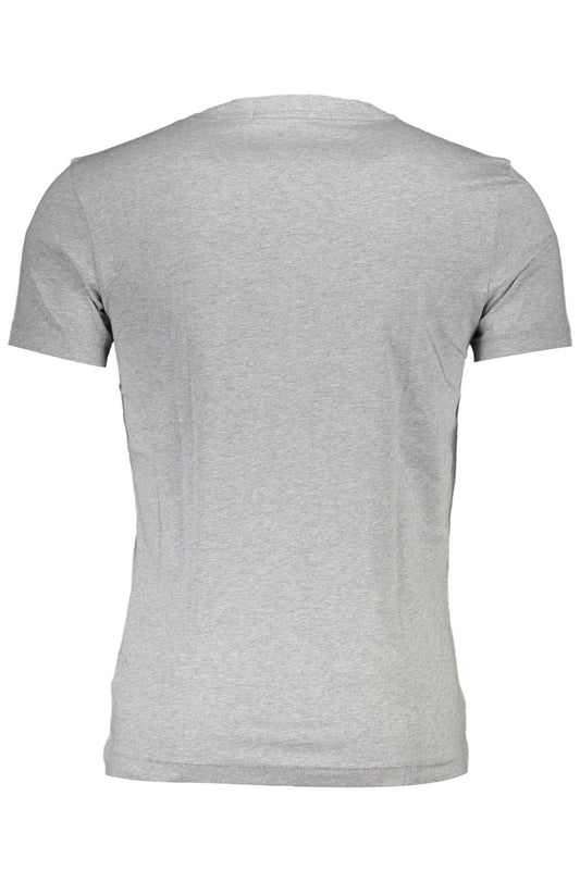 Gray Cotton Men T-Shirt