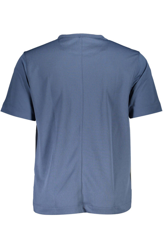 Blue Polyester Men T-Shirt