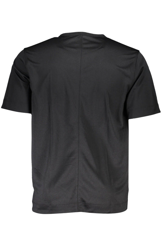 Black Polyester Men T-Shirt