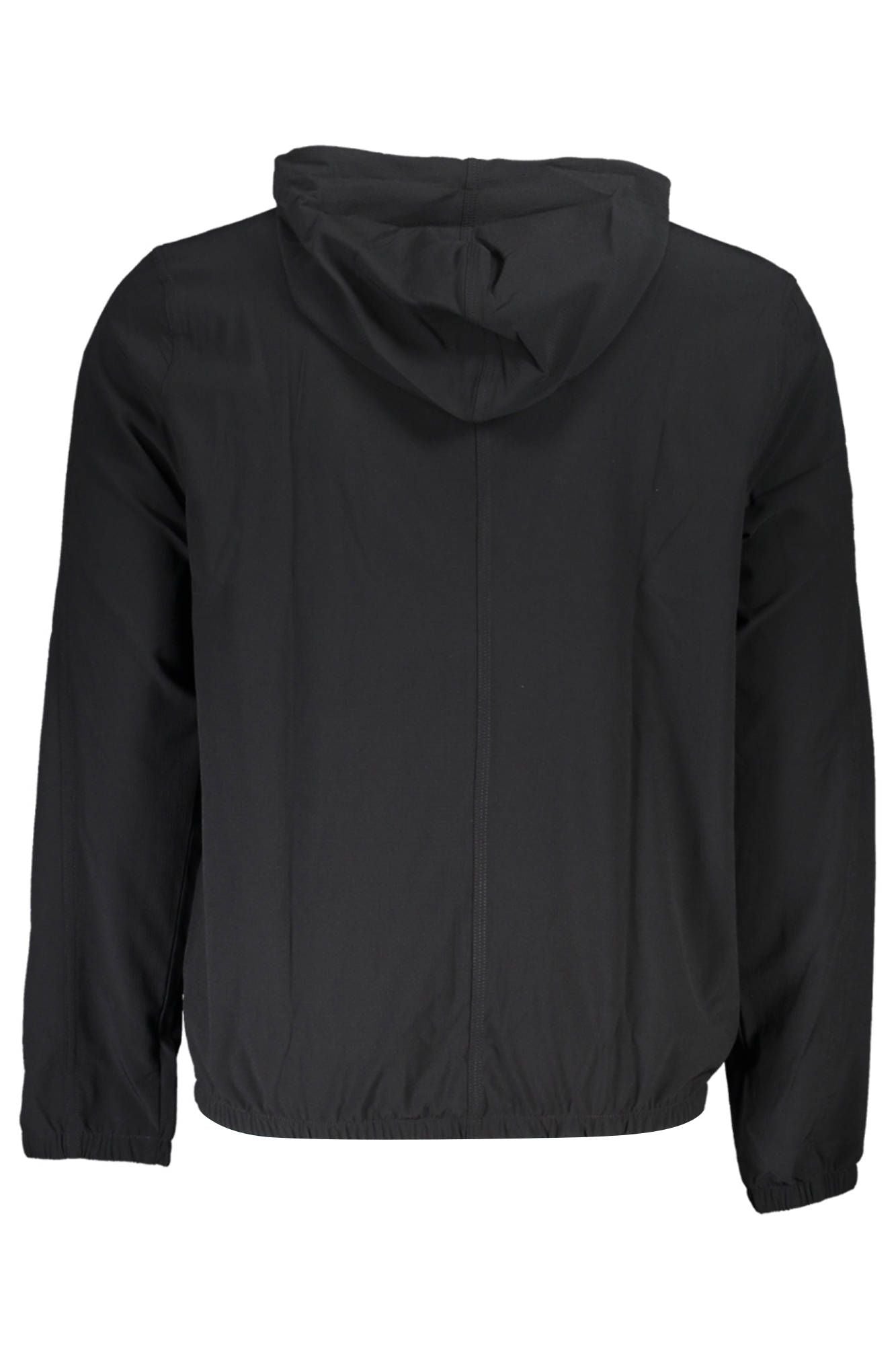 Black Polyester Men Sweatshirt