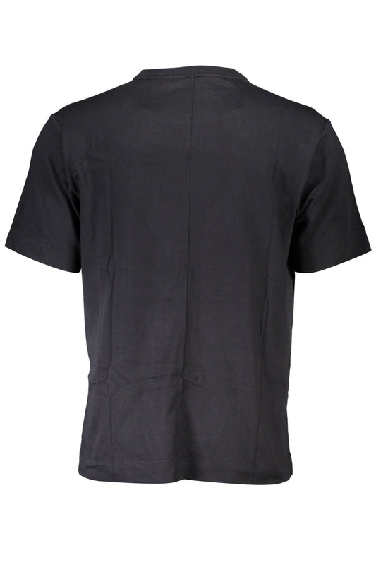 Black Cotton Men T-Shirt