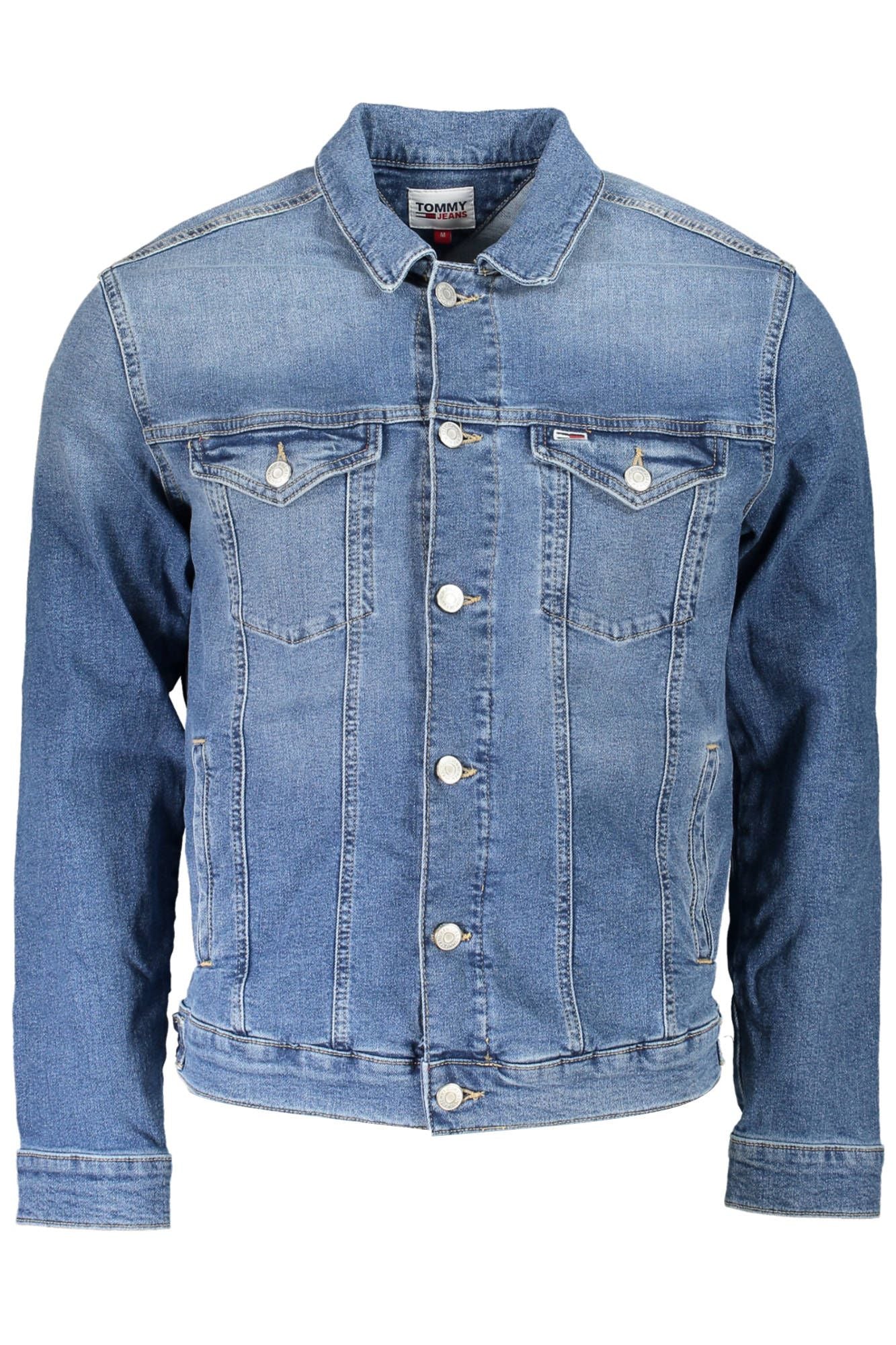 Blue Cotton Men Jacket