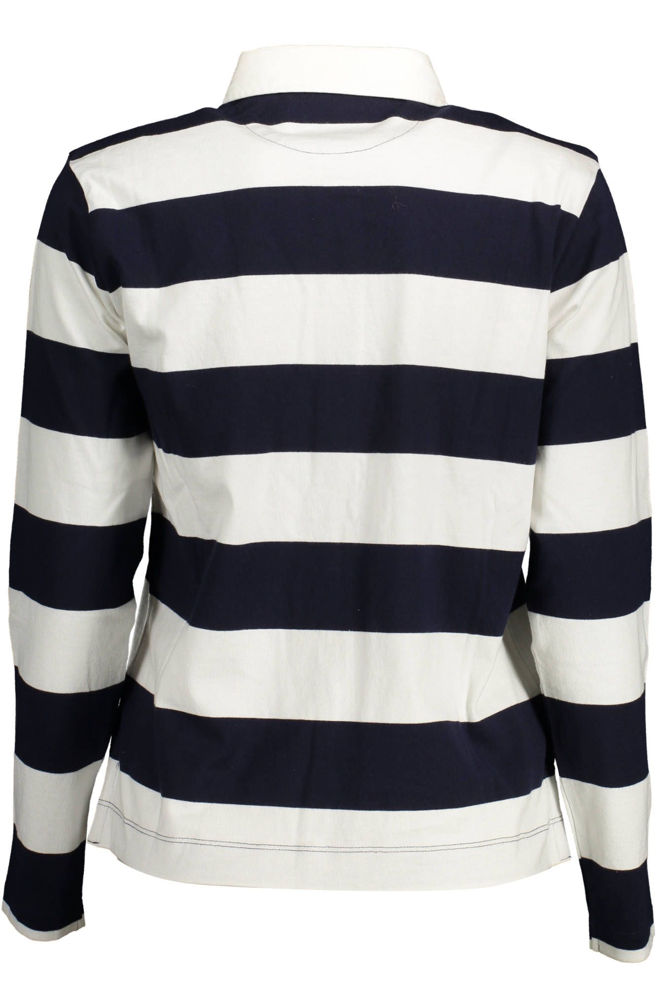 Blue Cotton Women Polo Shirt