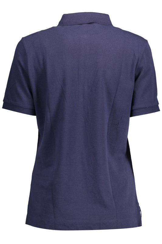 Blue Cotton Women Polo