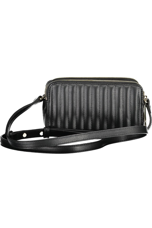 Black Polyurethane Women Handbag