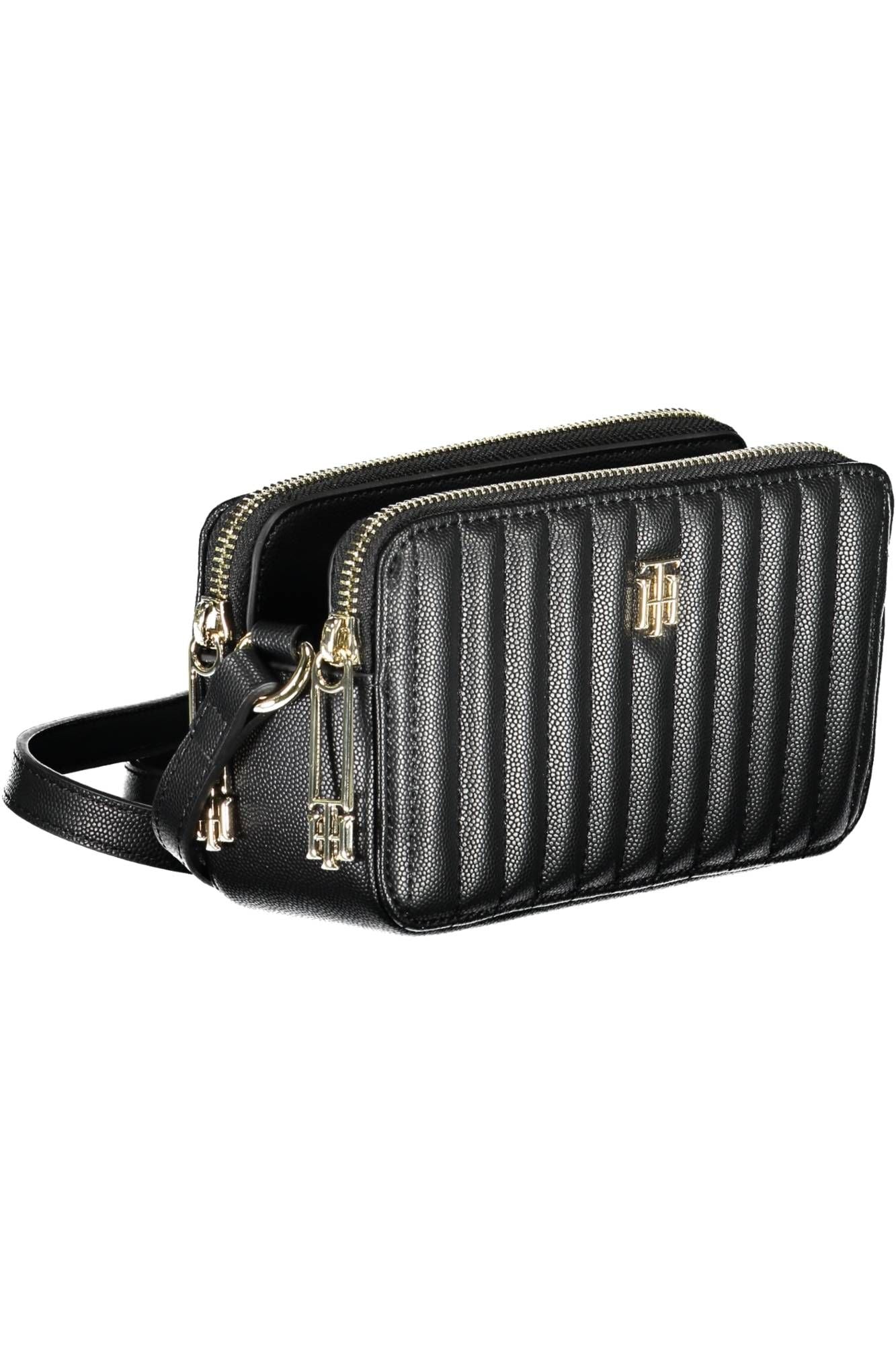 Black Polyurethane Women Handbag